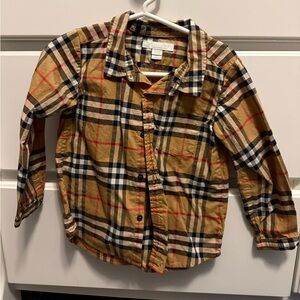 Burberry Kids Checkered Shirt - Tan, Black, Red